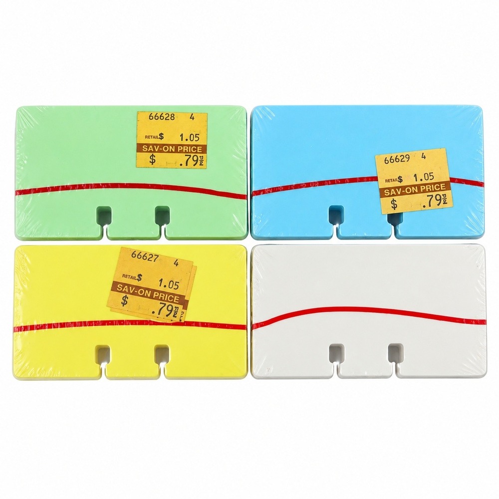 Vintage Rolodex Rotary File Cards 4 Pack Multicolor Yellow Green Blue White
